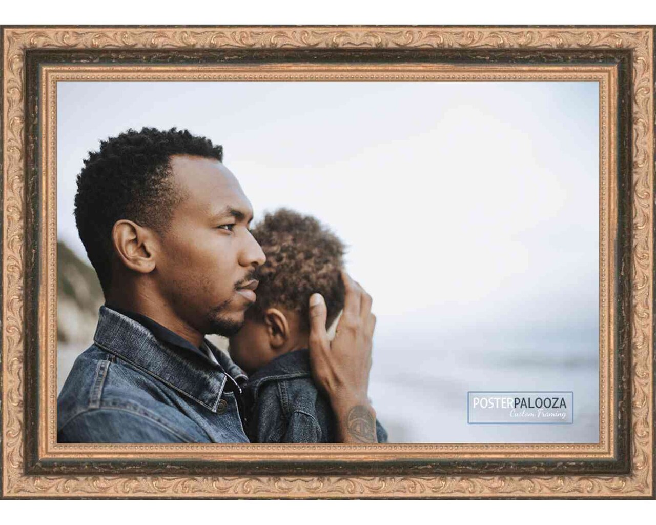 24x30 Classic Picture Frame with UV-Resistant Acrylic & Acid Free Backing, Available in 4 Finishes - Black, Brown, Gold, and Silver